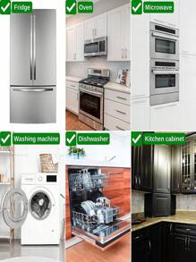 3M 1pc Child Lock, Black Heat-Resistant Material Oven Lock, Easy Installation Without Tools, Prevent Burns For Babies, Suitable For Oven, Kitchen Product