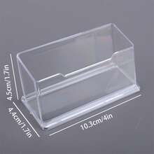 1入組其他家庭和辦公室用品收納，高級亞克力卡片架 - 耐用的桌面展示架，適用於名片，清晰流暢的設計 - 適用於辦公室，家庭和學校 - 節省空間的多用途收納組織 - 白色 - 查看 2