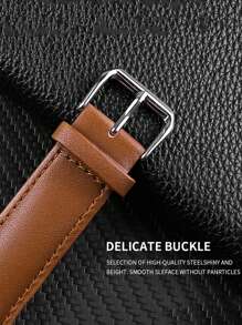1 buc curea de ceas din piele maro pentru bărbați și femei, compatibilă cu Band S10 S9 S8 S7 41 mm 45 mm 46 mm Ultra 49 mm 44 mm 42 mm 38 mm 40 mm, sport, simplă, compatibilă cu seria