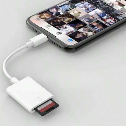 SD Card Camera Reader Compatible With IPhone/IPad, Storage Card Reader And Viewer Adapter Compatible With IPhone 15/14/13/12/11/XS/XR/X/8/7, IPad, Plug And Play No App Required