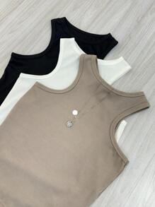 Women Tank Tops & Camis - 彩色 - 查看 3