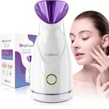 Nano Ionic Facial Steamer, Professional Facial Steamer For Deep Cleaning - Kingsteam Portable Facial Vaporizador, For Home Facial Sauna Spa (Purple) - Màu tím - Xem 1