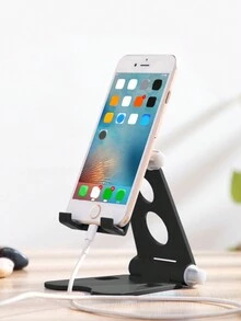 1 件黑色 ABS 材料可折叠手机和平板电脑支架，Slouchy Person 直播手机支架桌面支架 - 黑色 - 查看 3