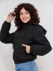 Women Down Coats - màu đen - Xem 2