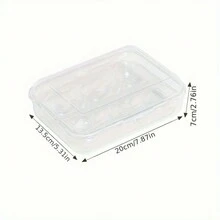 1 pezzo Cassetta Porta Uova Da 2/4/6 celle, da frigo, da esterno, da cucina, antiurto, portatile per il campeggio - Trasparente - Visualizzare 2