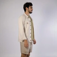 Men Jackets & Coats - 米色 - 查看 3