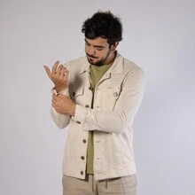 Men Jackets & Coats - 米色 - 查看 2
