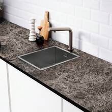 10M Gloss Marble Vinyl Film Self Adhesive Cupboard Kitchen Worktop Sticker Wrap - Black and White - View 1