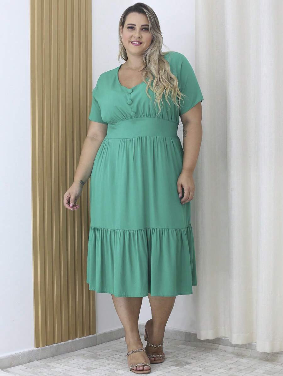Women Dresses - Mint Green - View 1