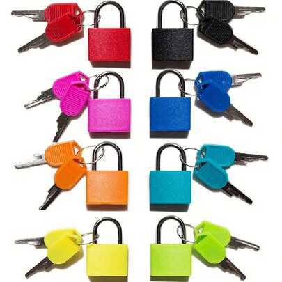 2pcs,Padlock Small Padlock With Key For Luggage Lock, Backpack, Gym Locker Lock, Suitcase Lock, Classroom Matching Game And More(The Product Is Very Small, Please Be Cautious When Purchasing If You Do Not Like Small Sizes)