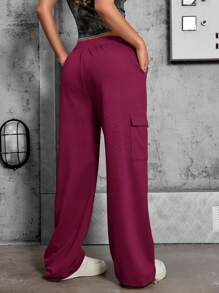 Women Pants - 紫色 - 查看 2