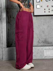 Women Pants - 紫色 - 查看 6