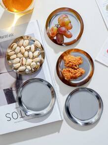 3 件装不锈钢小吃蘸酱托盘圣诞礼物 - 銀色 - 查看 6