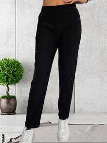 Pantalón recto casual para toda ocasión kit de 2 - Negro - Ver 2