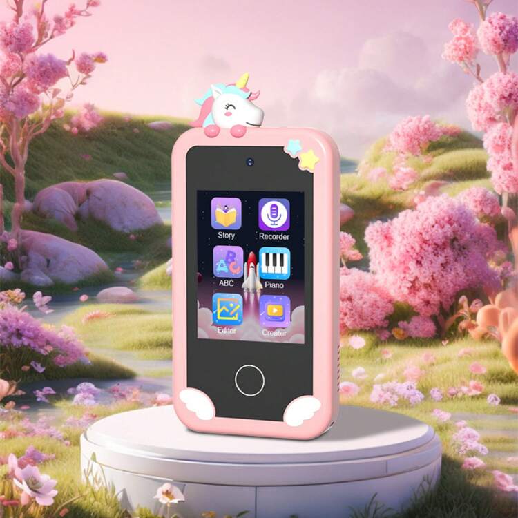 Children's Toy Phone, Learning And Puzzle Toy With 22 Applications: Camera, Video Recorder, Photos, Video Player, Music Player, Games, Stories, Voice Recorder, ABC, Piano, Photo Editor, Video Maker, Doodling, Calendar Countdown, Stopwatch, Alarm Clock, Calculator Theme, Flashlight, Parental Control, Settings - Multicolor - View 14