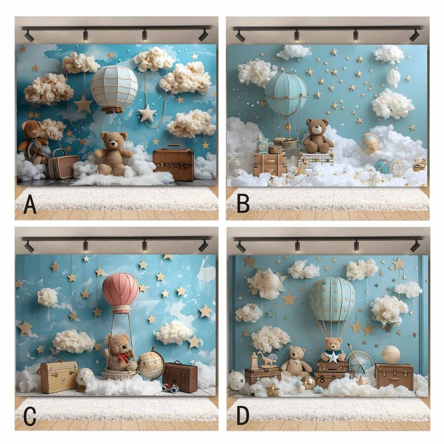 Set di 17 decorazioni per torte di lusso con orsetto blu