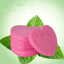 Bộ 50 Đóng Hộp Mặt Bọt Biển Nén Mặt Bọt Biển Tự Nhiên Miếng Bọt Biển Rửa Mặt Làm Sạch Trang Điểm Puff - Hồng - Xem 7