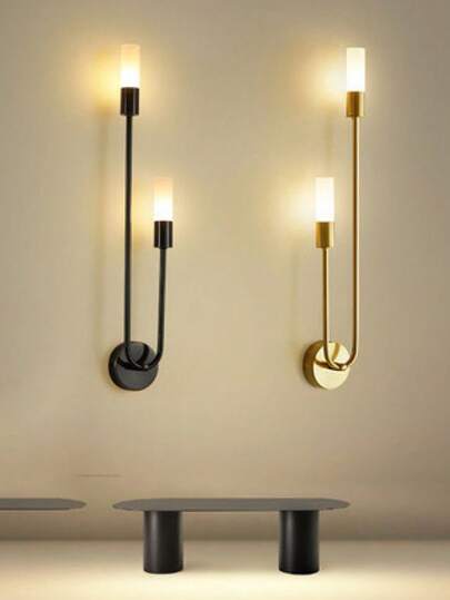 Moderne Indoor Wand Lamp G9 Golden Zwart le Shaped Lighting Fixture Bedroom Staircase Balcony (Light Bulb Not Included)