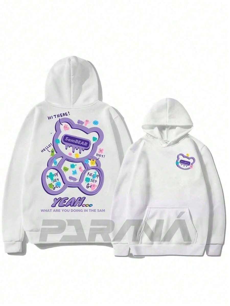 Men Hoodies - 白色 - 查看 1