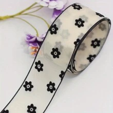 1pc Black & White Polka Dot Ribbon Craft Bow Hair Accessory Hair Clip Material - Multicolor - View 11