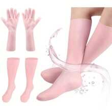 2pcs Moisturizing Hand Mask, Foot Mask, Moisturizing Long Socks/Gloves, Foot Care Socks, Prevent Dry Cracked Heels And Soften Rough Skin, Reusable
