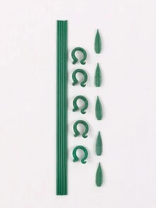 5入組盆栽支架/花蔬爬繩支架/陽台創意裝飾支架固定植物固定柱園藝花植物枯枝烘干固定材料玻璃纖維茎support支撐杆花藤 - 綠色 - 查看 10