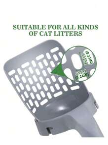 PETSIN 1pc Integrated Cat Litter Shovel Set, Pet Pooper Scooper With Removable Waste Bag