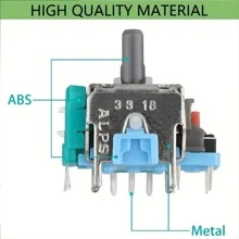 16 PCS Analog 3D Joystick Replacement Parts Compatible With Controller Joystick Parts With Repair Tool Kit For Playstation 5 Dual-Sense Controller - Multicolor - View 7