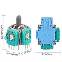 16 PCS Analog 3D Joystick Replacement Parts Compatible With Controller Joystick Parts With Repair Tool Kit For Playstation 5 Dual-Sense Controller - Multicolor - View 2