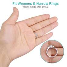 8 Pcs  Ring Sizers For Loose Rings - 8-Pack Easy-Clip Ring Size Adjuster For 1-10 Mm Band Widths - Ring Guards For Women And Men - White - View 3