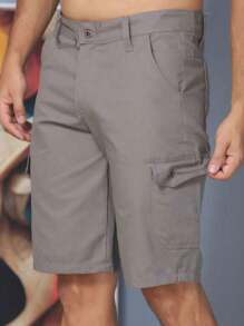 Men Denim Shorts - 深灰色 - 查看 5