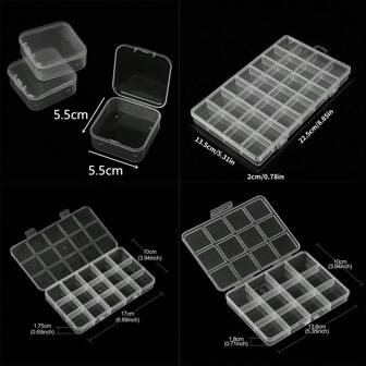 1pc Transparent Plastic Storage Box, Diamond Painting Toolbox Container, Suitable For Art DIY, Handicrafts, Jewelry Accessories, Pills, Sewing, Beads Sorting Storage
