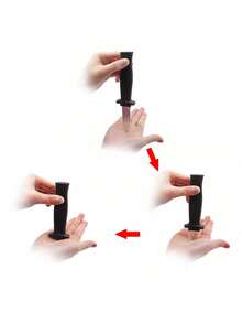 1pc Spoof Toy Telescopic Knife Toy Switchblade - Black and White - View 7