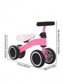 Mini Bicicleta De Impulso Balance Equilibrio Moto Bebe - Rosa - Ver 2