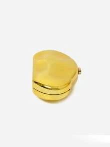 New Arrival Asymmetrical Shaped Personalized Metal Plated Acrylic Clutch Crossbody Bag - Gold - View 4