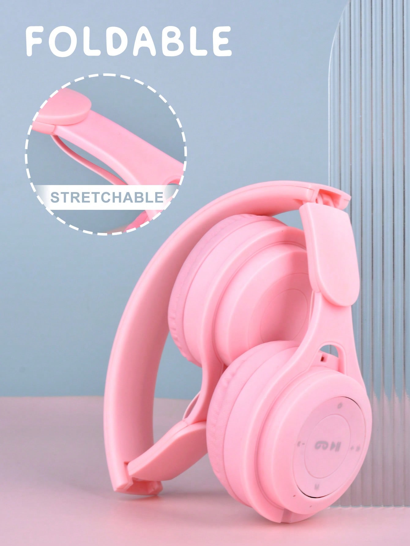سماعات رأس لاسلكية قابلة للطي مع ميكروفون، بتصميم...