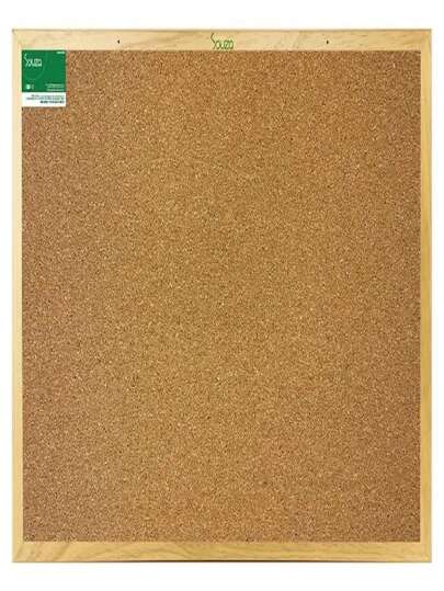 Quadro Aviso Cortiça Moldura Madeira 60x40cm + 50 Alfinetes