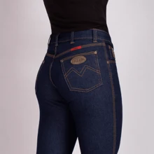 Women Jeans - 中等水洗藍 - 查看 1