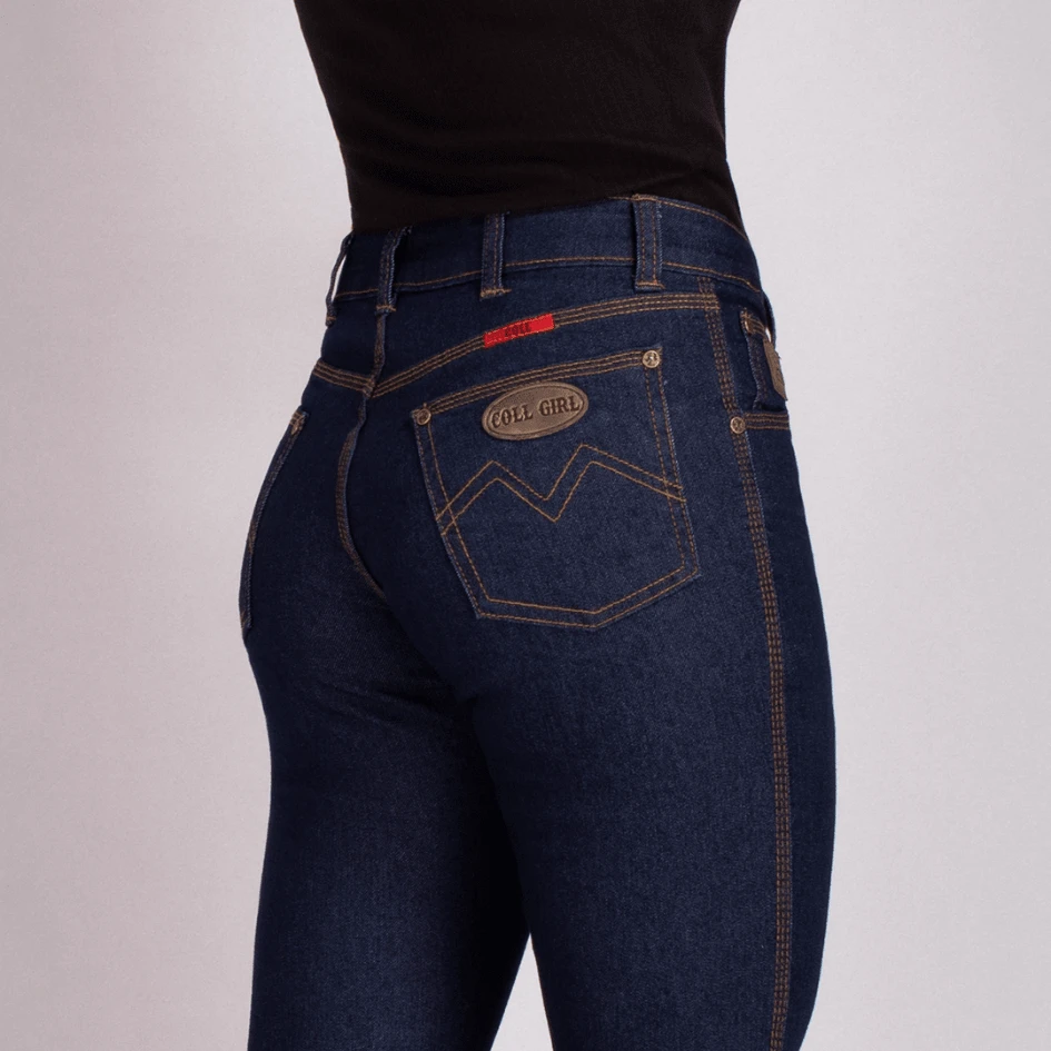 Women Jeans - 中等水洗藍 - 查看 1