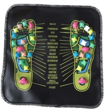 Foot Massage Mat, Foot Massage Pad, Toe Pressure Board, Cobblestone Foot Massager (Random Stone Color)