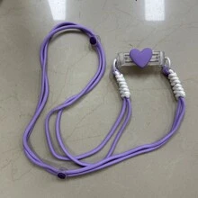 1 pièce Étui de téléphone style clip arrière cordon de serrage - Anti-chute, réglable, à la mode, neutre, croix diagonale ou suspension de cou, anti-perte de téléphone, convient pour tous les téléphones, petit clip arrière en forme de cœur, corde de suspension pour téléphone, mignon, voyage gratuit, mains libres, chaîne de sangle pour épaule accessoire de croix diagonale, noir, blanc, rose, quatre couleurs au choix - Multicolore - Voir 14