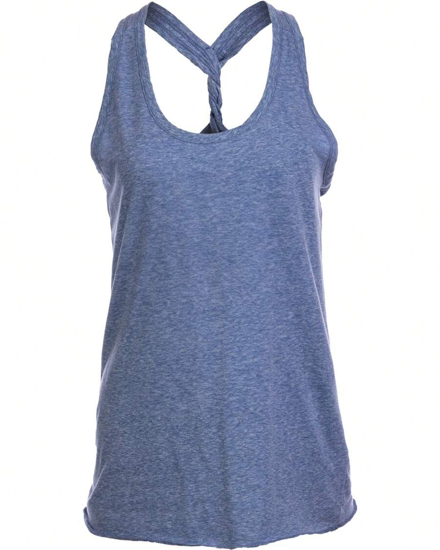 Women's Vintage Blend Racerback Relaxed Fit Yoga Lounging Tank Top - 藍色 - 查看 1