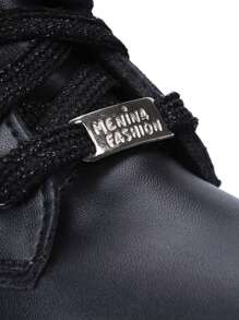 Bota Infantil Coturno Feminino Preto Menina Fashion