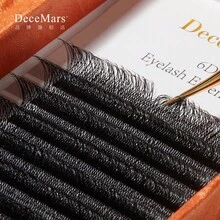 Cílios Decemars 6D W Tamanho Único Volume Egípicio Comprimento mix 8-14mm