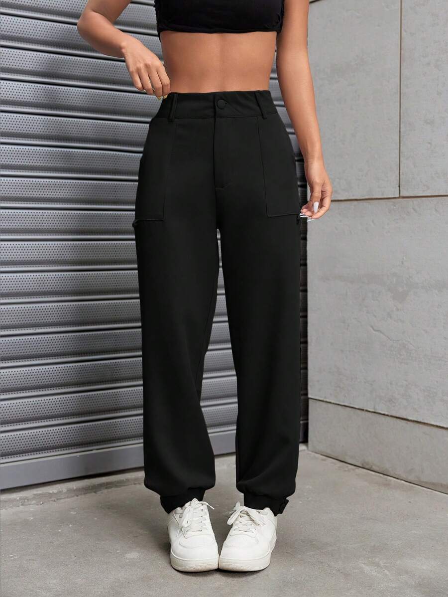Women Pants - 黑色 - 查看 1
