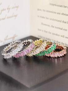 Fashionable Luxurious Lady Ring Suitable For Work Commute Shopping Dating Banquet Wearing, Festival Gift Z113 - White - View 4