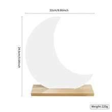 liangyuan 1pc Moon-Shaped Countertop Makeup Mirror, Asymmetrical Decorative Mirror - Clear - View 7