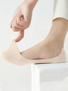 1 Pair Soft Invisible Low Vamp Anti-Slip Comfortable Insoles For Women Men Sneakers Shoes, Casual Shoes, Winter Gift Ideas - Beige - View 4