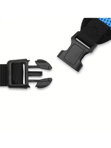 Correa para mascotas (gatos y perros) con arnés ajustable anti-escape para pecho y espalda, cuerda y collar reflectantes, de material de malla suave y transpirable