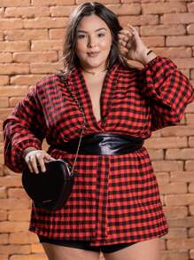 Women Blouses - 紅色 - 查看 5